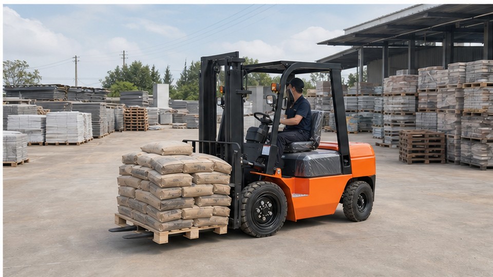 Is a CPC20 Diesel Forklift the Right Size for a Small Outdoor Yard?