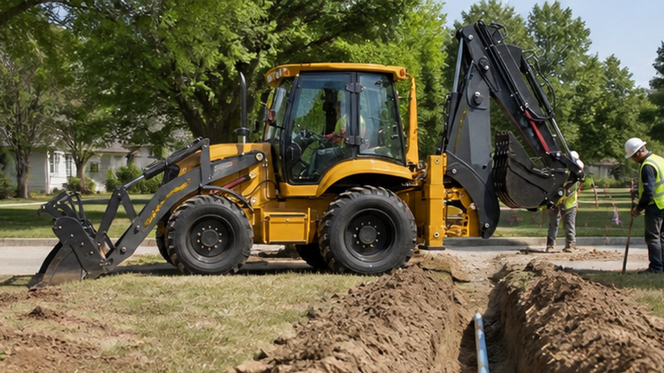 Backhoe Loader Case: Completing Drainage, Trenching and Backfilling with One Machine