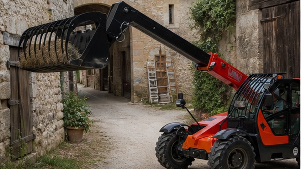 European Telescopic Loader Case: Handling Materials in a Narrow Farm and Construction Yard