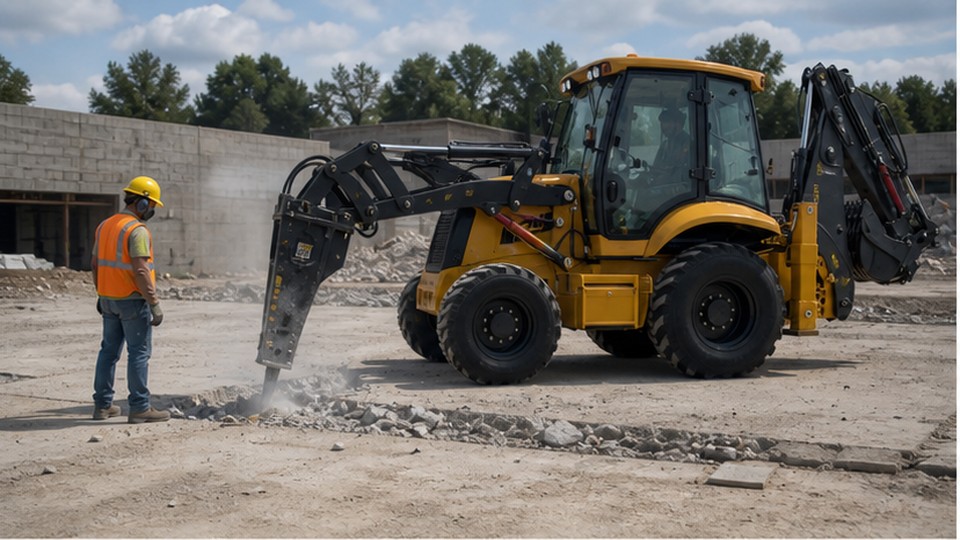 Which Backhoe Loader Attachments Fit Trenching, Concrete Breaking and Utility Work?