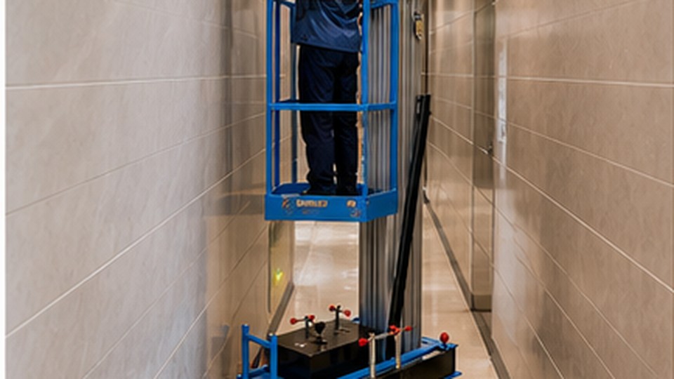 Single-Mast Aluminum Lift Case: Working Around Escalators, Displays and Public Traffic