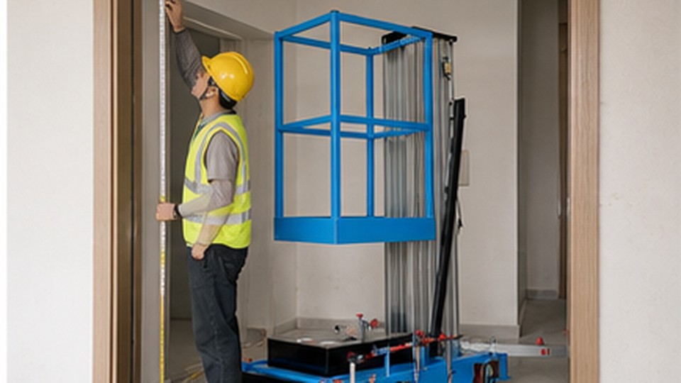 Will a Single-Mast Aluminum Lift Fit Through Doors and Travel in a Passenger Elevator?