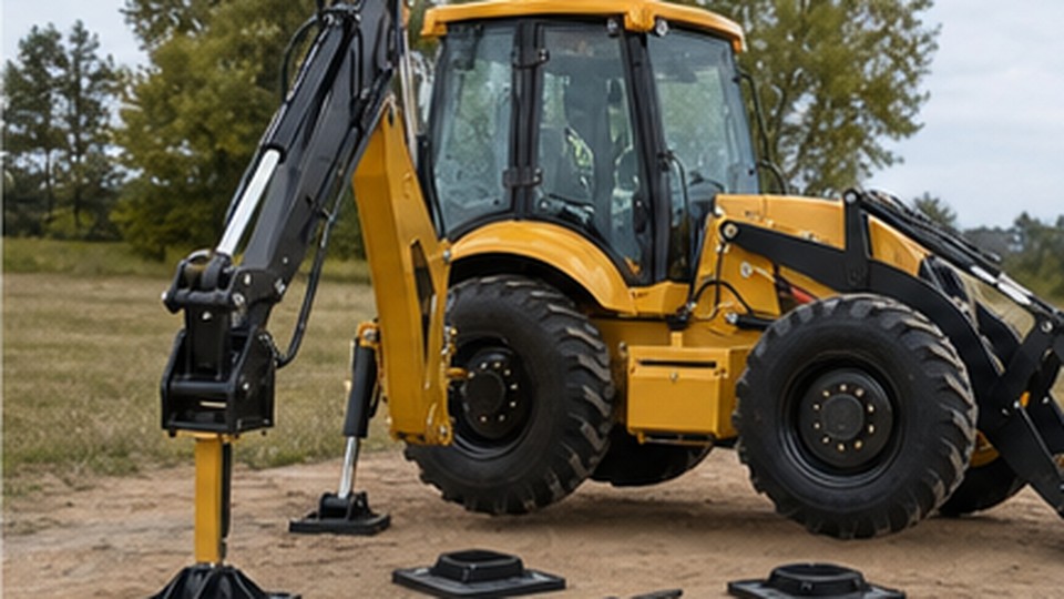 How Should Backhoe Loader Stabilizers Be Set on Soft, Sloped or Paved Ground?