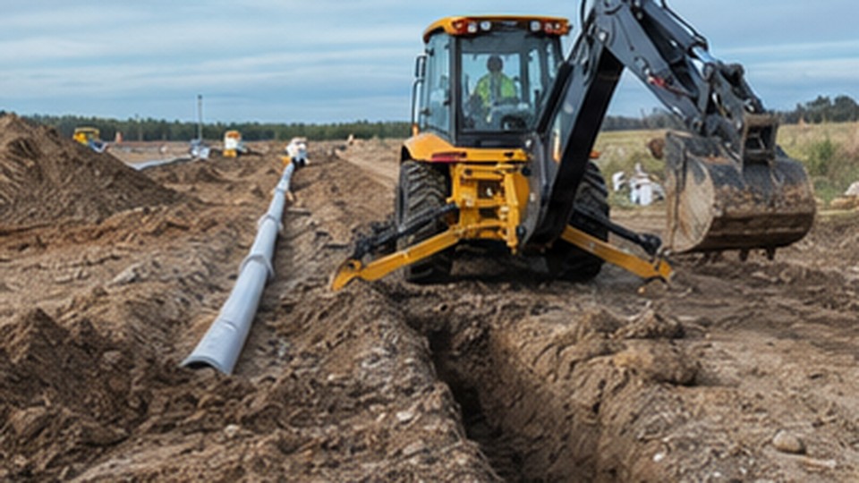 Backhoe Loader Case: Completing Drainage Work on a Tight Urban Site
