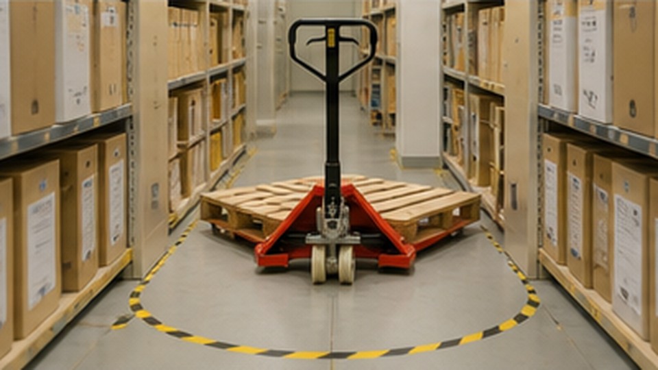 How Much Turning Space Does a Hand Pallet Truck Need in a Narrow Aisle?