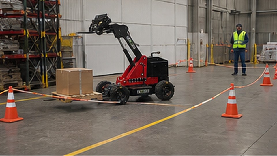 Remote Forklift Case: Moving Pallets Through a Blind Corner Safely