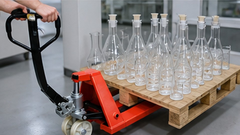 Which Hand Pallet Truck Handle Design Reduces Operator Strain?