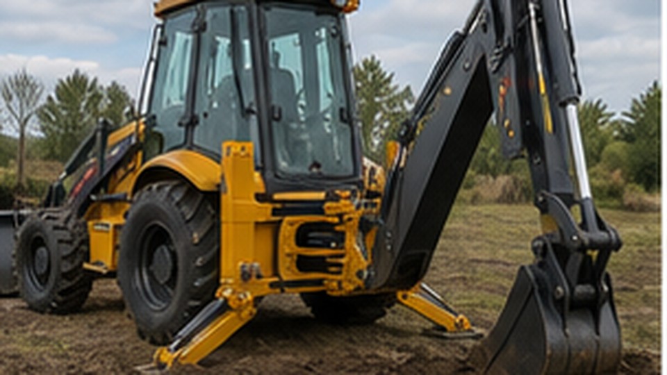 How Should Backhoe Loader Stabilizers Be Set on Soft or Uneven Ground?