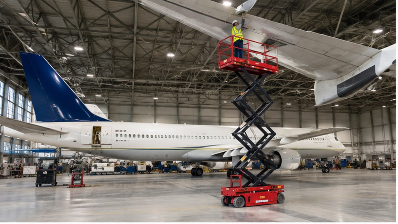 Which Aerial Work Platform Fits Aircraft Hangar Inspection and Maintenance?