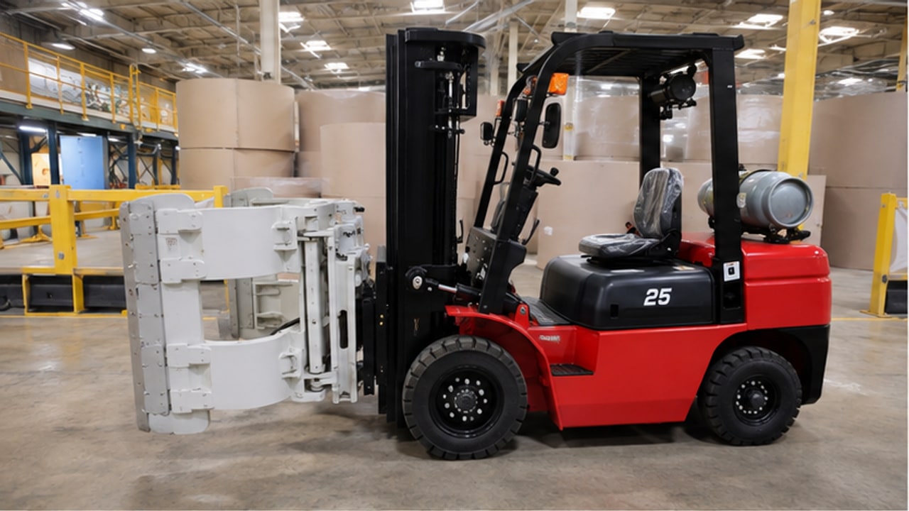 Which LPG Forklift and Clamp Setup Fits Paper Roll Handling?