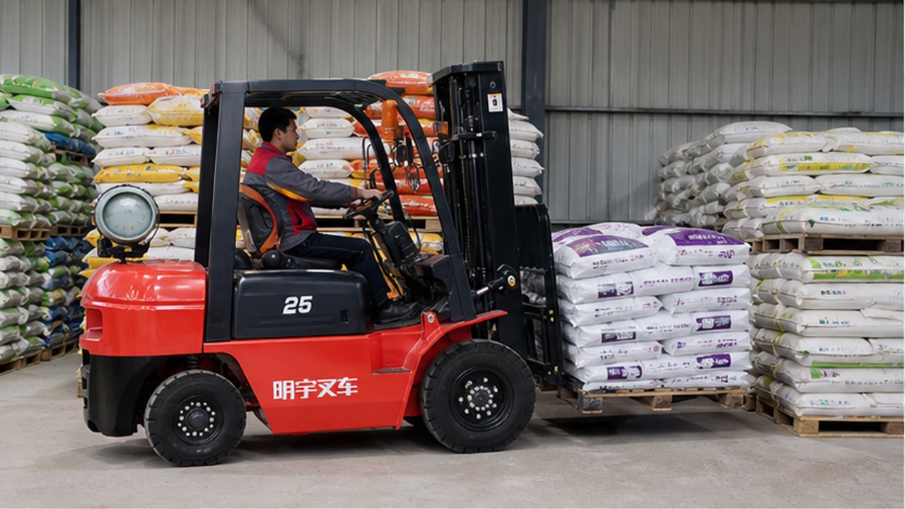 Can an LPG Forklift Work in a Dusty Agricultural Supply Warehouse?