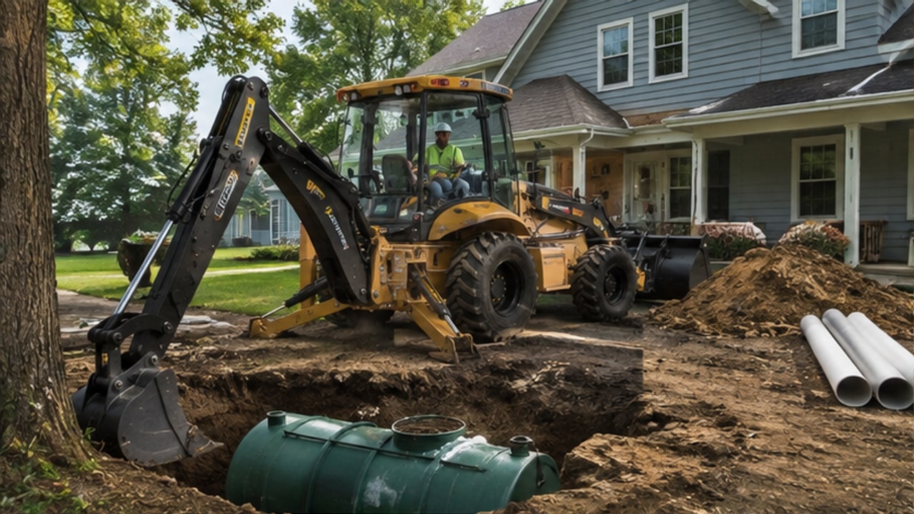 What Backhoe Loader Size Works Best for Septic System Excavation?