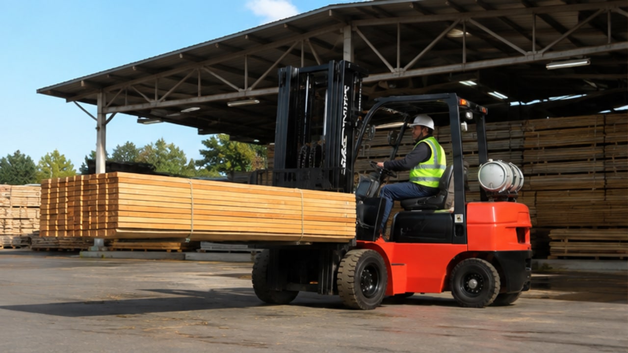 How Should an LPG Forklift Be Configured for Long Lumber Loads?