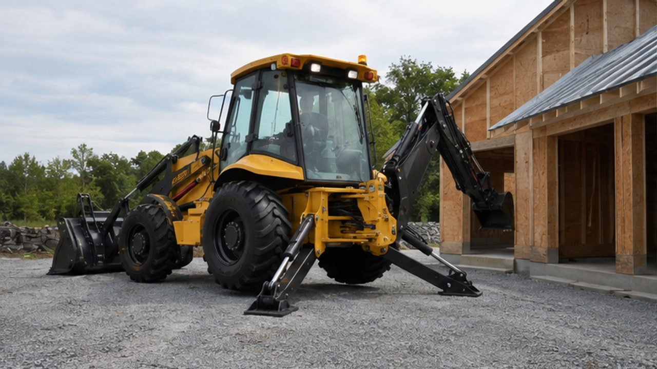 How Much Stabilizer Space Does a Backhoe Loader Need on a Confined Site?