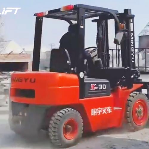 What is the disadvantage of a diesel forklift?