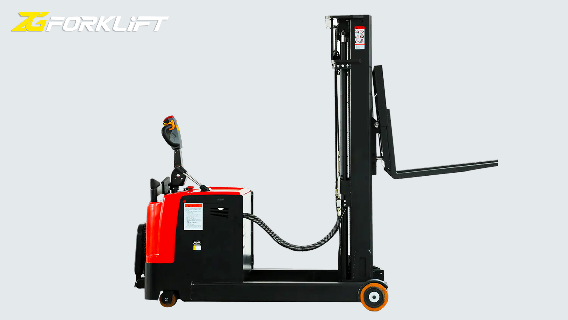 What is the difference between a stacker and a forklift?