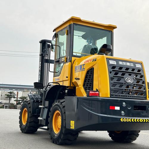 Who can operate a rough terrain forklift?