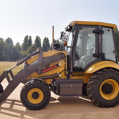 What attachments can a backhoe loader use?