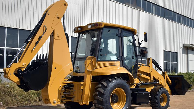 How deep can a backhoe loader dig?
