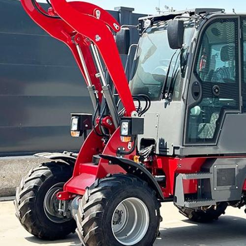 How much does a new CE certified compact wheel loader cost in Europe?