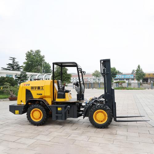 Do rough terrain forklifts have 4x4 or 2WD capability?