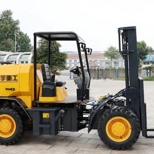 What is the danger zone around an operating forklift?