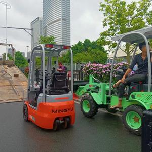 Shandong MINGYU carreelevy cargador de ruedas hacen un chapoteo en la feria de cantón