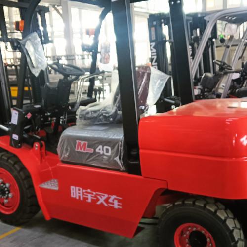 What are the safety hazards of operating a diesel forklift indoors?