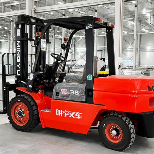What are the safety regulations for operating diesel forklifts indoors and outdoors?