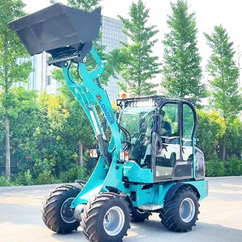 How do you operate a wheel loader and ensure safety?