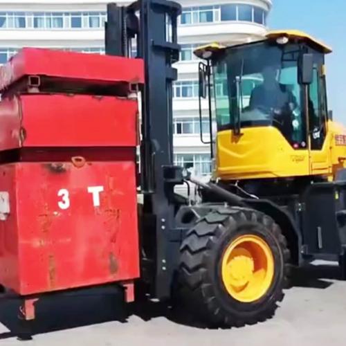 What attachments work with rough terrain forklifts?