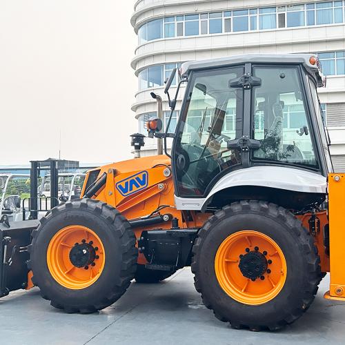 What's the average digging depth for a standard backhoe loader?