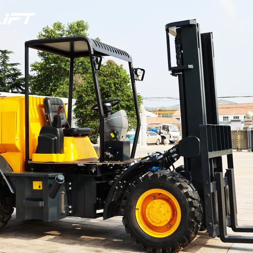 Qual é o consumo de combustível de uma empilhadeira a diesel para terrenos acidentados?