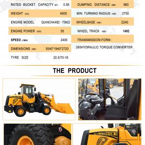 MYZG 1.6T wheel loader ZL-a928z 